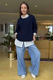 Made in Italy Conrad Body Skim Knit Jumper Navy 